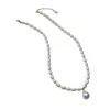 Collar Colgante de Círculo Geométrico Estrella y Luna Lazo Diamante Brillante Lujo Ligero para Mujer, Cadena de Clavícula Moda Cruz Simple al por Mayor