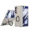 Funda cuadrada para teléfono móvil Samsung Z Fold7 con soporte de anillo cuadrado, carcasa personalizada con película integrada, cubierta protectora anticaídas para hombres y mujeres