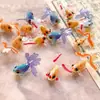 Resina Estilo Chinês Vintage Peixe Koi 3D e Peixe Dourado Termoencolhível DIY Pingente de Joia Artesanal Acessórios Contas