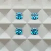 Cera de Alta Temperatura Incrustada Zircônia Aquamarina 5A Pedra Solta Atacado Aquamarina Artificial Cz Safira Base Pontiaguda Cabochão