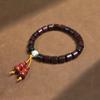 Rosario de mano de madera de palo de rosa de hoja pequeña diy adornos para coche bolsita de sándalo verde cuentas de Buda pareja pulsera cuentas de Buda plato cultural juego