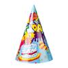 Sombreros de Papel Coloridos Estampados de Feliz Cumpleaños, Decoraciones Cónicas para Fiestas de Cumpleaños, Diseños Festivos para Exportación y Suministro Transfronterizo