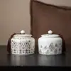 Bote grande de cerámica para té, recipiente hermético para almacenar té verde, té negro y otros tés, recipiente vacío, almacenamiento de dulces, almacenamiento de té de alta gama