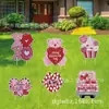 Decoraciones para el Día de San Valentín, Señales para Jardín, 6 Piezas de Decoraciones para Césped con Forma de Corazón de Caramelo, Suministros para Fiesta de Aniversario del Día de San Valentín