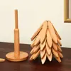 Descanso de Panela de Madeira Maciça, Jogo Americano, Descanso Anti-Queimadura, Sensação de Alto Nível, Marca One Tree, Descanso de Panela Doméstico Resistente a Altas Temperaturas, Porta-Copos, Descanso de Mesa, Descanso para Caçarola