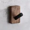Gancho de porta de nogueira cabide com adesivo forte pendurado na parede gancho único de parede sem perfuração gancho de roupa gancho de roupa