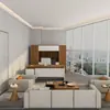 Escritorio Personalizado Pequeño para Oficina en Forma de L, Escritorio Moderno Simple para Gerente Ejecutivo, Escritorio de Esquina y Silla Todo en Uno