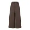 Pantalones de traje de pierna ancha ajustados estilo americano para mujer, nueva colección de verano 2026, diseño de cintura alta, pierna recta, color albaricoque, pantalones casuales inspirados en ropa de trabajo
