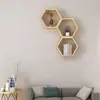 Prateleira hexagonal em favo de mel de parede, armário de parede minimalista, estante, decoração de grade para parede de fundo, design criativo sem furos