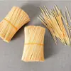 Espetos de bambu para petiscos espetados descartáveis, churrasco, fondue e algodão doce; espetos de bambu para atacado para vários usos