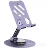 Soporte de Escritorio de Aleación de Aluminio Portátil en Vivo Perezoso Plegable Giratorio Metálico para Teléfono Móvil Soporte de Escritorio para Tablet