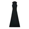 Elegante Vestido de Punto sin Mangas Estilo Socialité para Mujer, Vestido Bodycon Elástico de Corte Ajustado de Alta Gama que Favorece la Figura, Sexy Vestido Largo tipo Camiseta