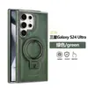 Funda para Teléfono Samsung S24Ultra Soporte de Raqueta Galaxy Magnético s23plus Creativa 24 Funda de Cuero para Hombre