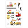 Suministro Transfronterizo Pegatinas de Tatuaje Impermeables para Niños Coche de Dibujos Animados Excavadora Camión de Bomberos Pegatinas de Tatuaje de Tráfico para Niños