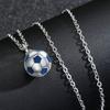 Colgante de Copa Mundial de Fútbol Tridimensional de Acero Inoxidable Joyería para Hombres Collar Personalizado Transfronterizo Nuevo Creativo Europeo y Americano Más Vendido