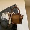 Bolso Pequeño para Mujer 2025 Nuevo Bolso Cruzado Moda Casual Simple Patrón Adoquinado Bolso de Mano Bolso Balde