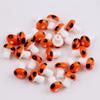 Pulseira de miçangas de cerâmica de cogumelo com bolinhas onduladas fofas, colar de miçangas, acessórios de joalheria DIY com miçangas, materiais feitos à mão por atacado