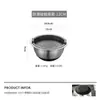 Cuenco Espesado de Acero Inoxidable 304 para Cocinar, Ensaladera, Base Antideslizante de Silicona, Cuenco para Hornear, Mezclar Huevos y Masa
