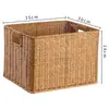 Cesta de Armazenamento para Gabinete Kens Mesa de Centro Japonesa Caixa de Diversos Rattan Sintético Trançado Cesta de Armazenamento para Entrada Casa Caixa de Armazenamento para Mesa