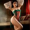 Nueva Falda Estampada de Piezas sin Tirantes Estilo Tang Clásico Lencería Talla Grande Camisa Sexy para Dormir Libre de Cadera Hanfu