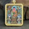Hotong Nepal Xizang Thangka Amitabha Buda Pintado a Mano Puro Hecho a Mano 4*5 Núcleo de Tarjeta
