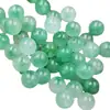 Flor flotante de jade Perlas redondas de jade Perlas sueltas de jade Perlas blancas y verdes accesorios para pulsera collar diy cuentas venta al por mayor