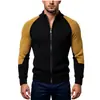 2026 Comércio Exterior Outono/Inverno Masculino Gola Alta Bloco de Cores Zíper Suéter Malha Tamanho Plus Moda Casual Jaqueta Cardigan