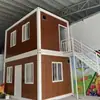 Casa Móvel Container Painel com Textura de Madeira Montagem Rápida Casa Móvel Container Casa Simples Móvel Casa Modular Integrada
