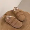 Zapatos de Algodón para Niños 2026 Otoño e Invierno Zapatos de Algodón para Niñas con Forro de Felpa, Zapatos Peludos Calientes con Forro de Felpa, Mocasines para Niños para Uso en Exteriores