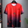 Traje de Camiseta de Manga Corta de Seda de Hielo para Hombre, Ropa Deportiva Casual de Secado Rápido para Verano, Conjunto Completo de Marca de Moda Holgado para Niños