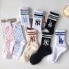 Calcetines delgados de primavera y verano, calcetines de moda ins de Corea del Sur, calcetines NY, calcetines para hombre y mujer, calcetines deportivos para exteriores, transpirables, absorbentes del sudor, calcetines casuales de algodón