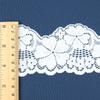 Accesorios de encaje elástico blanco con forma de flor grande de 7 cm, exquisitos accesorios de encaje para falda de vestido en stock