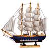 Adornos de vela mediterránea vendidos de fábrica, simulación de navegación suave, pequeño barco de madera, decoración nórdica para vitrina de vinos y ventanas, venta al por mayor
