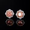 2024 Nuevo estilo Zhuang Sheng joyería diamante de alto carbono corte Flor de Hielo cobre incrustado traje paparazha propietaria femenina 12*12*8*8