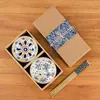 Juego de Vajilla Japonés de Alta Gama Caja de Regalo Platos y Tazones de Color Bajo Esmalte Juego Cerámico Transfronterizo Tazón al por Mayor Pequeño Regalo Vajilla
