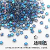 Estrela de cinco pontas furo reto furo vertical estrela pequena esmalte de cor antiga material para fazer grampo de cabelo com borla feito à mão