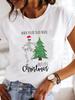 Camiseta Estampada Gráfica Ropa Ropa Mujer Moda Feliz Feliz