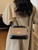 Bolso Cruzado de Otoño de Aspecto Sofisticado Transfronterizo Bolso de Mujer 2025 Nuevo Bolso de Mano de Cuero Esmerilado Bolso de Hombro con Cadena de Color Contrastante
