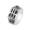 Anillo de plata tailandesa hipster hip-hop europeo y americano Chiba puño cerrado para defender el amor anillo abierto de personalidad para hombres