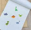 500/rollo pegatina de rollo de dinosaurio de dibujos animados animal lindo niños DIY patineta equipaje cuenta de mano rollo rollo pegatina