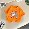 Camisetas de Manga Corta con Cuello Redondo para Niños y Niñas, Estilo Nuevo 2026 Transfronterizo, Tops de Algodón con Estampado de Dibujos Animados de Moda, Tendencia en Ropa Infantil de Media Manga