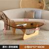 Mesa de centro de vidro temperado Apartamento pequeno Sala de estar Casa de madeira maciça Minimalista Moderno Simples Isao Noguchi Mesa de chá redonda criativa