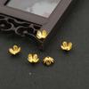 Novo suporte de flor de ferro estilo chinês com quatro pétalas Estilo nacional tulipa base de suporte de botão de flor de Lagerstroemia acessórios para presilhas de cabelo DIY guirlandas