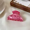 Pinza para el Cabello de Acetato de Alta Gama con Pedrería Estilo Coreano Pinza Versátil para Cola de Caballo Alta para Mujeres Pinza de Tiburón Semirredonda Accesorio para el Cabello