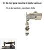 Máquina de costura doméstica antiquada Acessórios máquina de costura pedal calcador com zíper invisível pé prensador unilateral ajustável esquerdo e direito