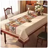 Protetor de Mesa de Computador, Mesa de Jantar Retro Americana Impermeável, à Prova de Óleo, Lavável, Resistente ao Calor em PVC, Toalha de Mesa de Luxo Leve de Alta Qualidade