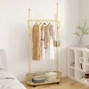 Perchero de Pie Móvil Estilo Ins de Alta Apariencia, Perchero para Ropa de Dormitorio en Casa, Estante de Almacenamiento Multifuncional, Lujo Simple y Accesible