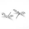 Explotaciones transfronterizas aretes de nombre de acero inoxidable Charlotte aretes de letra personalizados DIY nombre en inglés en stock