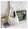 Bolsa Nuvem Plissada Estilo Coreano Casaco Feminino Acolchoado de Penas Bolsa Bolha Grande Capacidade Bolsa Dumpling Bolsa Casual Bolsa de Ombro Fashion