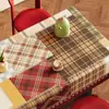 Toalha de mesa de jantar vintage estilo americano, à prova d'água e resistente a óleo, sem lavagem, novo modelo 2026, luxo leve com toque de alta qualidade, adequada para mesa de centro de sala de estar